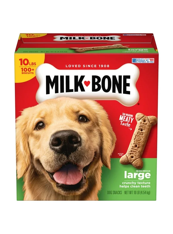 Milk-Bone Original Dog Biscuits, Large Crunchy Dog Treats, 10 lbs.