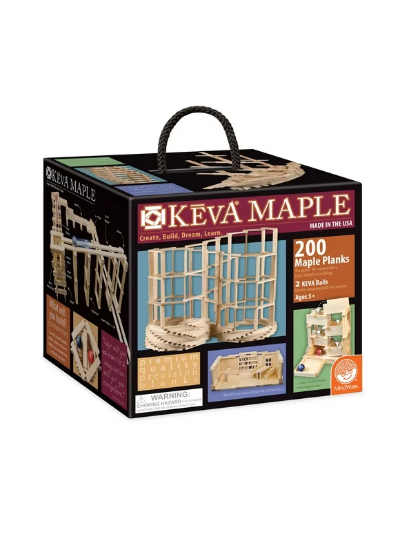 MindWare KEVA Maple 200 Planks - 3D Architecture Building - Ages 5+