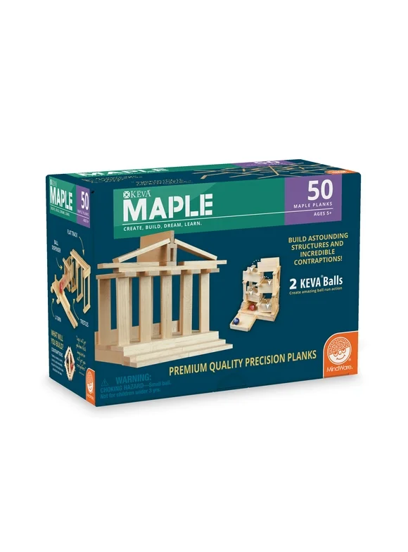 MindWare KEVA Maple: 50 Plank Set - 3D Building - Ages 5 and up