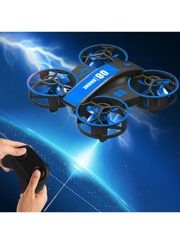 Mini Drone for Kids and Beginners-Remote Control Quadcopter Indoor Helicopter Plane with 3D Flip, Auto Hovering, Headless Mode, 3 Batteries, Best Gift Toy for Boys & Girls,Blue