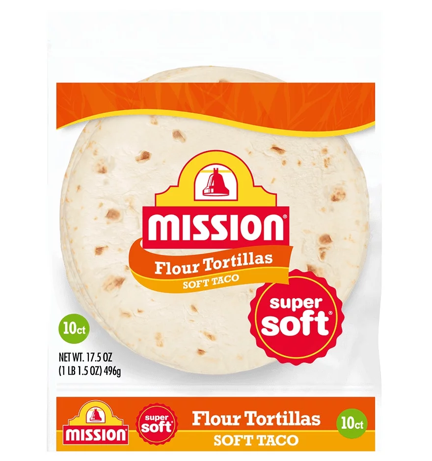 Mission Super Soft Soft Taco Flour Tortillas, 17.5 oz, 10 Count