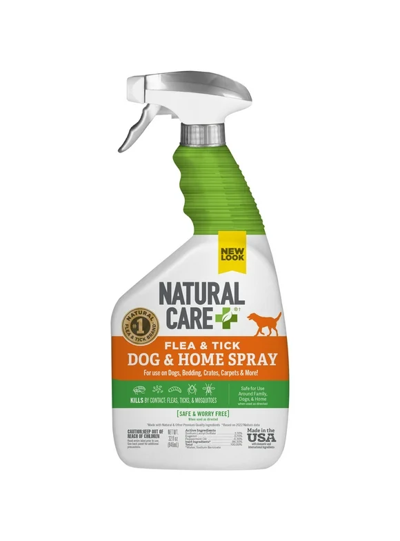 Natural Care Flea and Tick Repellent Spray for Dogs, Cats and Home - 32oz.