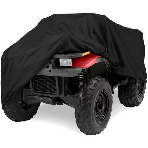 North East Harbor Deluxe All-Weather Water Repellent ATV Cover - Universal Fits up to 76" Length 4-Wheeler 4X4 ATV Black 190T Cover Protects From Rain, Dust, Snow, and Sun - 76'' L x 45'' W x 33'' H