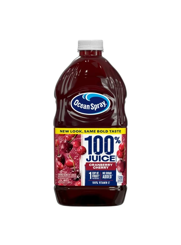 Ocean Spray® 100% Juice Cranberry Cherry Juice Blend, 64 fl oz Bottle