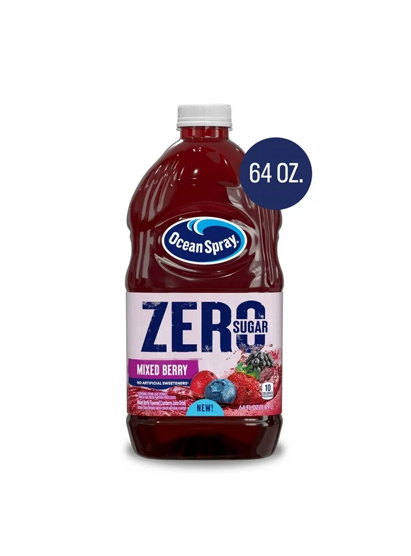 Ocean Spray Zero Sugar Mixed Berry Juice Drink, 64 fl oz Bottle