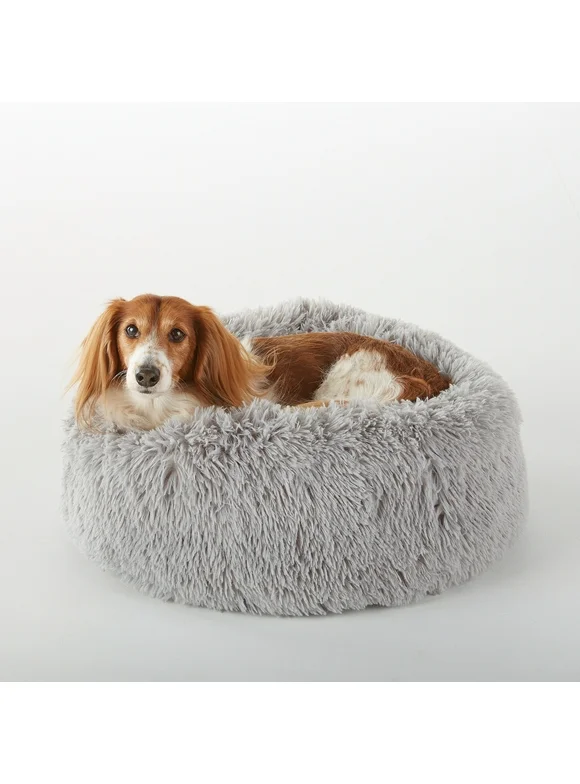 Ophanie Calming Dog Bed, Hug Donut Cat Bed, Waterproof, and Machine Washable Removable Pet Bed Cover, 20"x 20"x 6.5"