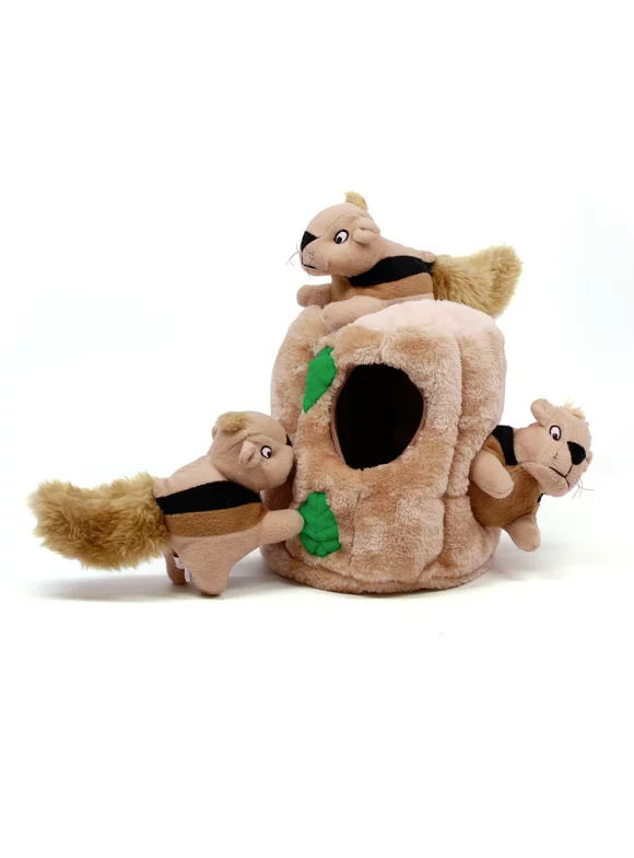 Outward Hound Hide A Squirrel Plush Dog Toy Puzzle, Brown, Large