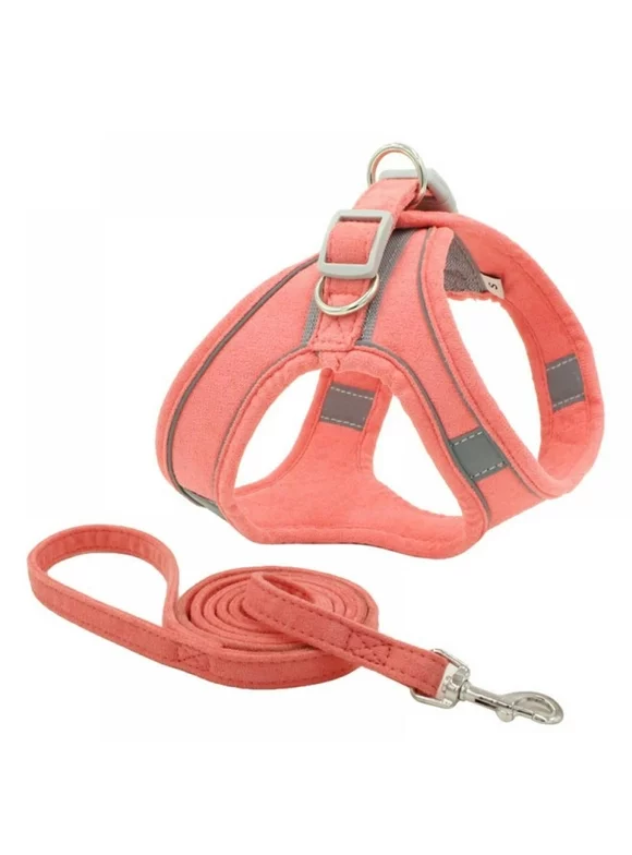 Pet Puppy Dog Safety Harness No Pull Padded Dog Leash Collar Chest with Reflective Dog Leash for Small Dog