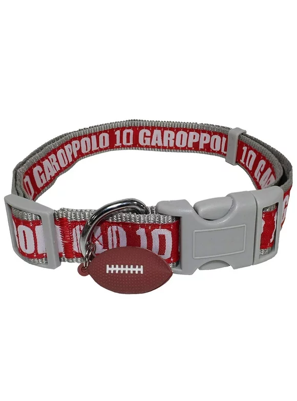 Pets First NFLPA Jimmy Garoppolo Dog Collar - Heavy-Duty, Durable & Adjustable Collar