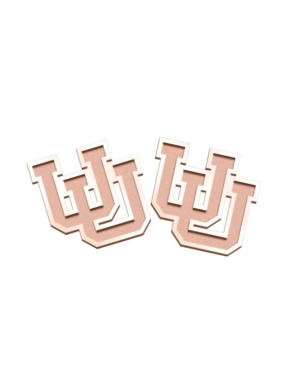 Picturesongold.Com Pair of Intertwined U Cuff Links Unisex Adult - 14k Rose Gold Plated