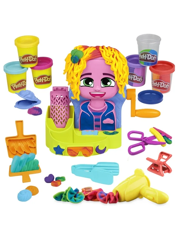 Play-Doh Hair Stylin' Salon Playset, Pretend Play Toy Set for Kids Ages 3+