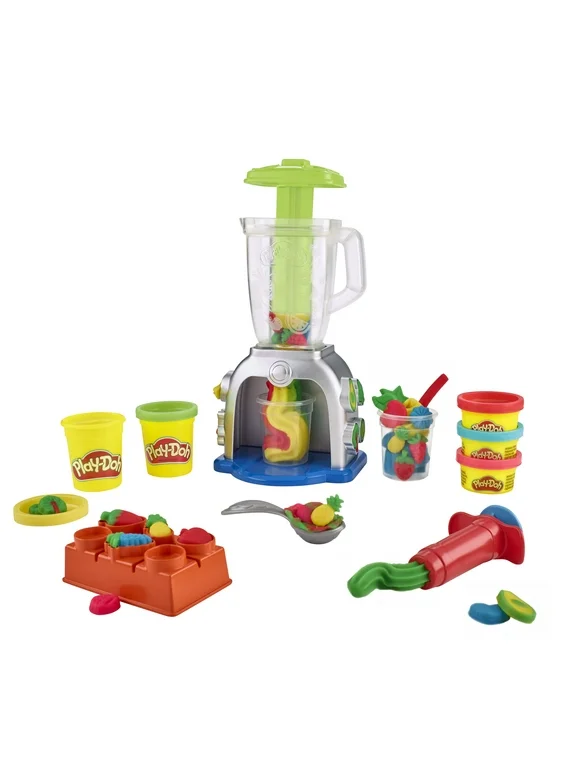 Play-Doh Swirlin' Smoothies Toy Blender Playset, Play Kitchen, Easter Basket Stuffers, Age 3+