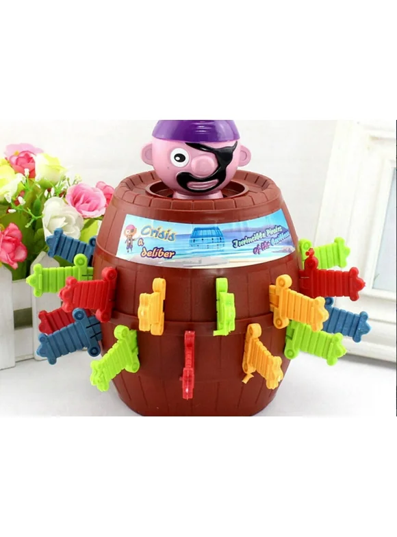 Puloru Kids Children Funny Lucky Stab Pop Up Toy Gadget Pirate Barrel Game Toy
