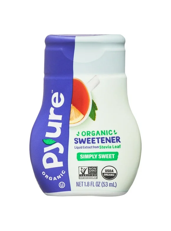 Pyure Organic Liquid Stevia Extract Sweetener, Simply Sweet, Sugar Substitute, 200 Servings Per Container, 1.8 Fluid Ounce