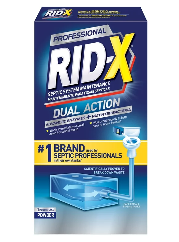 RID-X Professional Septic Treatment, 1 Month Supply of Powder, 9.8oz