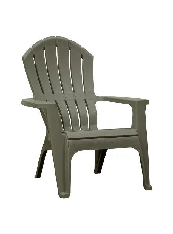 Real Comfort Outdoor Resin Stackable Adirondack Chair, Gray