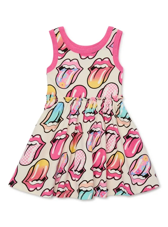 Rolling Stones Toddler Girls Tank Dress, Sizes 12M-5T