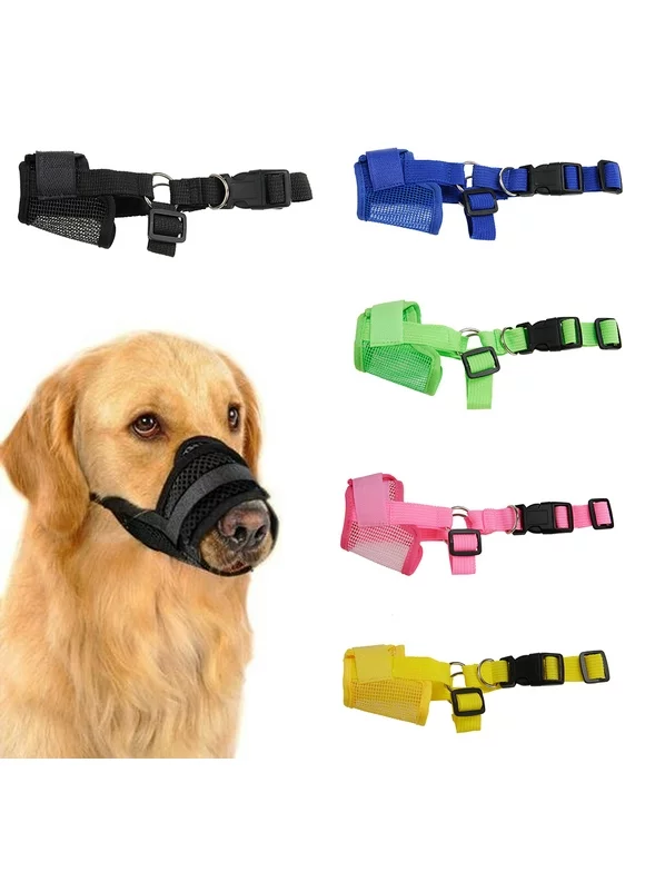 SPRING PARK Dog Muzzle for Small Medium Large Dogs, Air Mesh Breathable Pet Muzzle for Anti-Biting Anti-Barking Licking