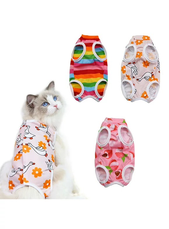SPRING PARK Sterilization Surgery Suit Printing Four-legged Polyester Weaning Clothes Physiological Clothing Cat Clothes
