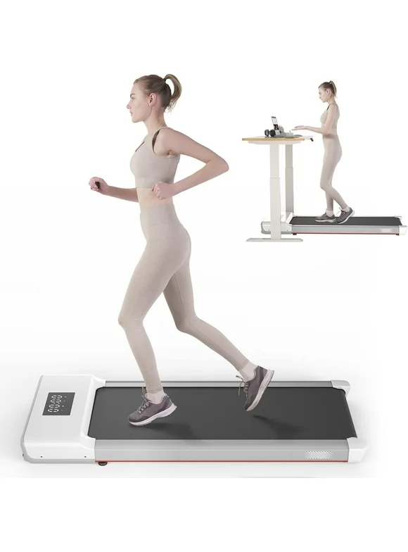 SSPHPPLIE SupeRun Walking Pad 300lb, 40*16 Walking Area Under Desk Treadmillwith Remote Control ,2 in 1 Portable Walking Pad Treadmill for Home/Office/Exercise(White)