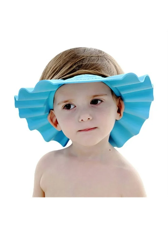 SUPERHOMUSE Adjustable Children Kids Shampoo Hat Baby Shower Cap