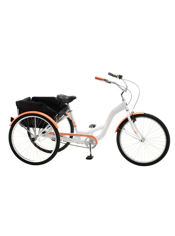 Schwinn Meridian Adult Tricycle, Single Speed, 26-inch Wheels, White