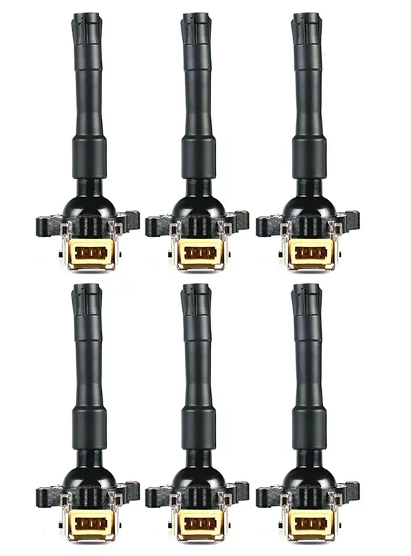 Set of 6 ISA Ignition Coils Compatible with 1994-2005 Land Rover Freelander BMW 328I 528I M3 Z3 E36 E46 E31 E38 E39 E53 E721 E720 Land Rover 2.5L 2.8L 3.0L 3.2L 5.4L Replacement for C1239 UF300 U