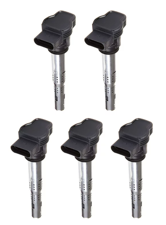 Set of 5 Ignition Coils Compatible with 2012 2013 2014 Volkswagen Passat 2.5L L5 Replacement for UF575 C1627