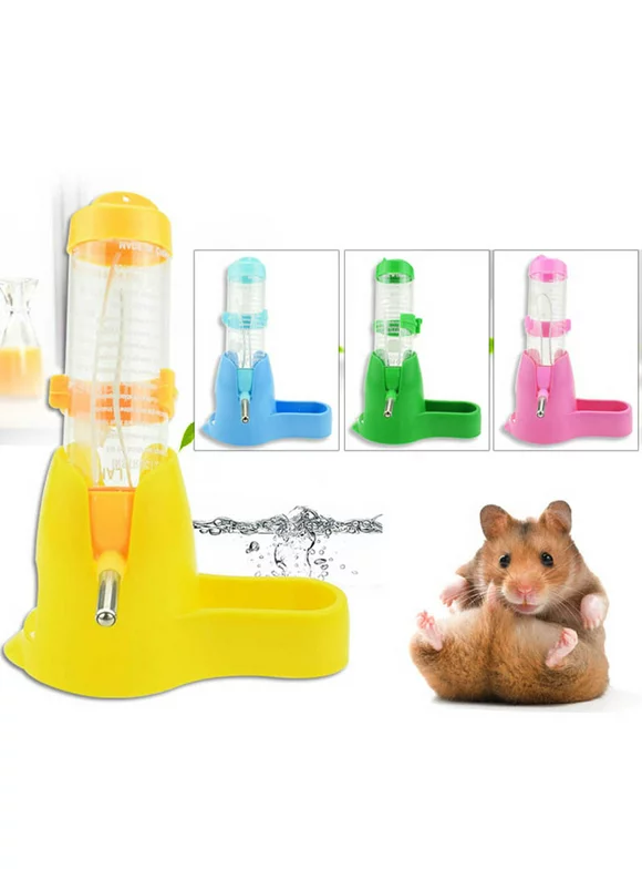 Shulemin 120ml Hanging Water Fountain,Hamster Rabbit Squirrel Feeding Bottle Drinking Water Feeder Pet Supply,Pink