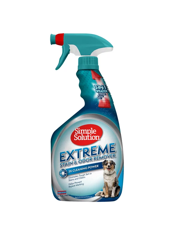 Simple Solution Extreme Formula Pet Stain & Odor Remover, 32 oz,