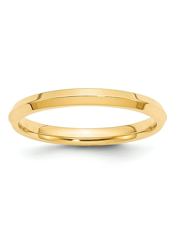 Solid 18K Yellow Gold 2.5mm Knife Edge Comfort Fit Men's/Women's Wedding Band Ring Size 4