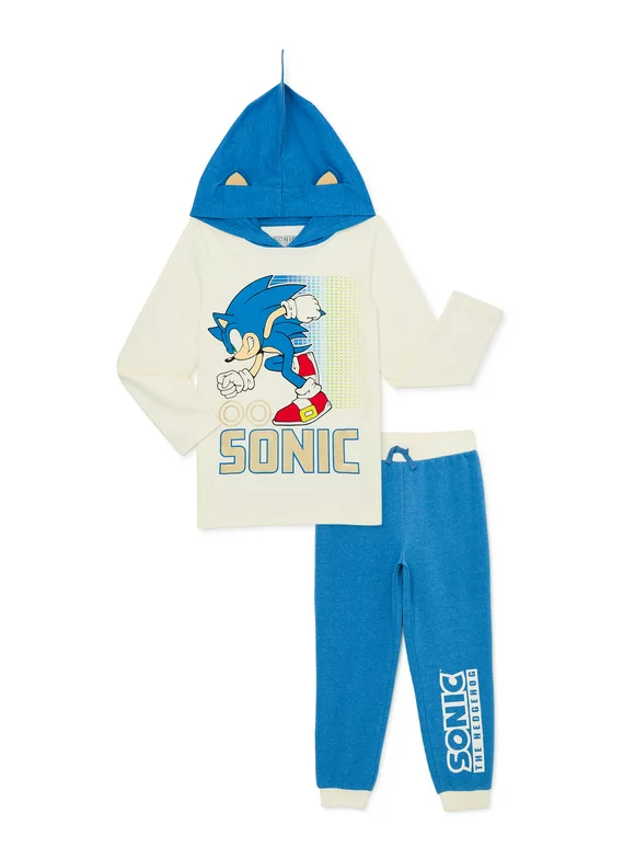 Sonic Boy Cosplay Hoodie and Joggers Outfit Set, 2-Piece, Sizes 4-10