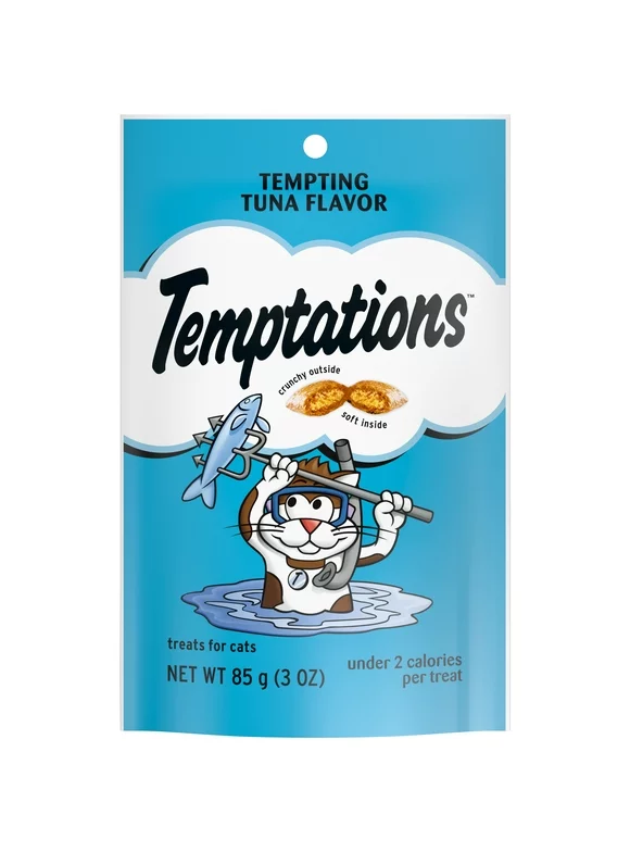 Temptations Classic Crunchy and Soft Cat Treats Tempting Tuna Flavor, 3 oz. Pouch
