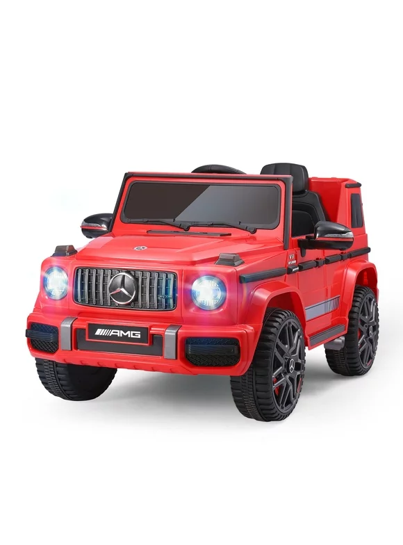 Teoayeah 12Volt Licensed Mercedes-Benz G63 Car for Kids Ride on Toy, Electric Ride on Car with Remote Control, 2+1 Speed, Ideal Gift for Kids -Red