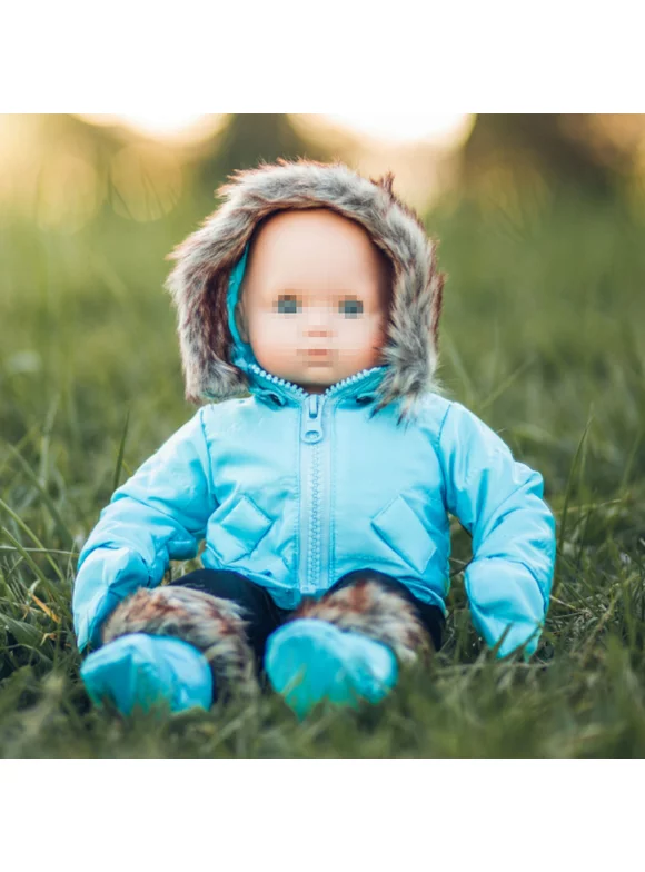 The Queen's Treasures 15 Inch Doll Clothes Designed For Use With Bitty Baby Dolls, Blue Snow Suit Jacket, Pants, Mittens, And Boots, Compatible with American Girl's Bitty Baby Twins