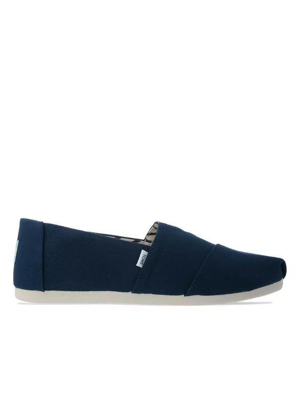 Toms Alpargata Men's Recycled Cotton Canvas Slip On Trainers In Navy Size 8