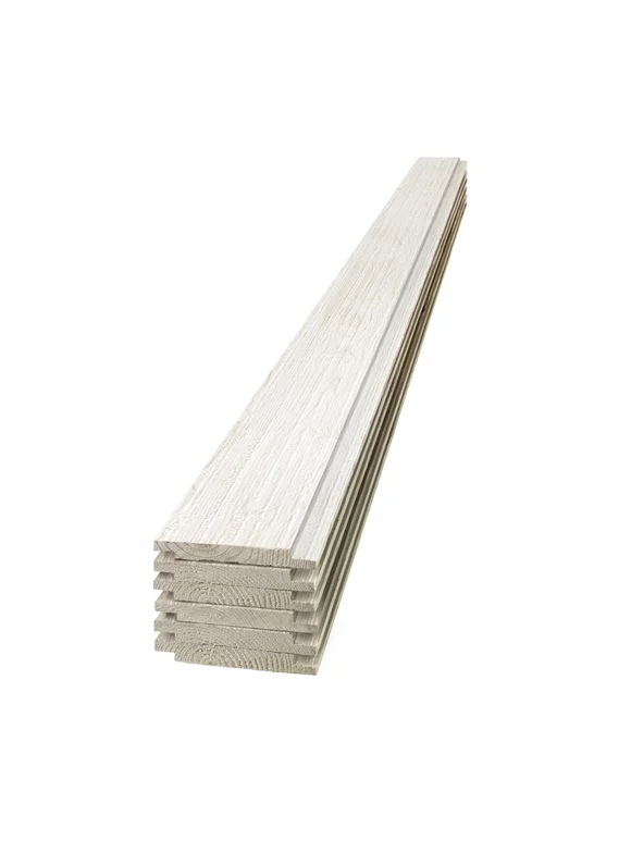 UFP-Edge Rustic Shiplap Boards, 6-Pack, White, 1 in. x 6 in. x 6 ft.
