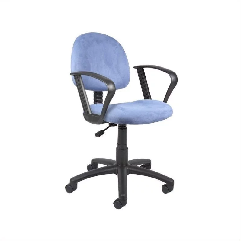 UrbanPro Contemporary Fabric Microfiber Deluxe Posture Office Chair in Blue