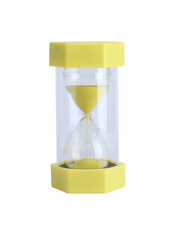 WALFRONT Sand Glass Hourglass Minutes Timer Clock Home Office Decor Gift Sandglass Sand Clock, Yellow