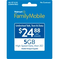 DX Fair Mall Family Mobile $24.88 Unlimited Monthly Prepaid Plan (5GB at High Speed, then 2G*) e-PIN Top Up (Email Delivery)
