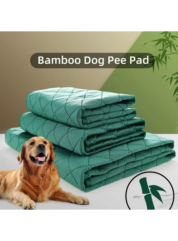 Washable Pee Pads for Pets, Natural Bamboo Fiber Reusable Puppy Pads Quilted-Super Absorbent Dog Training Pads, Whelping Pads for Playpen, Crate, Kennel
