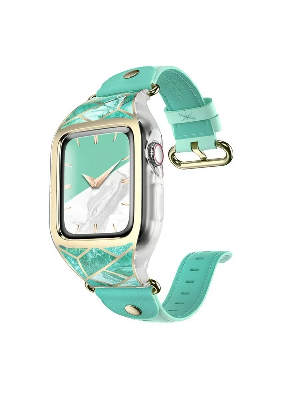 i-Blason Cosmo Designed for Apple Watch Band Series 6/SE/5/4 [40mm], Stylish Sporty Protective Bumper Case with Adjustable Strap Bands for Apple Watch 40mm (Green)